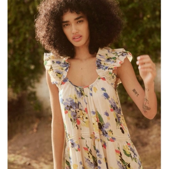 THE GREAT. The Dove Dress ~ Bright Grove Garden Floral Print XS/S - Picture 9 of 12